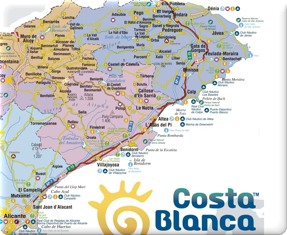 Map Costa Blanca
